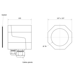 Polyamide box for Vulcanic M77 screw plug immersion heater 207797 Draw