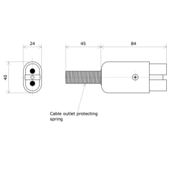 Female connector for belt and band 956501 Vulcanic Draw