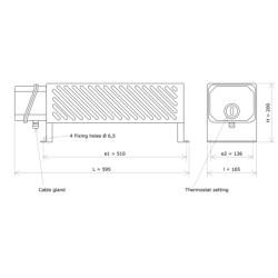 Vulcanic 6008 Standard Radiator Without Thermostat Draw L595