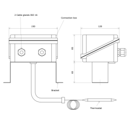 Thermostat sous boitier 9019 Vulcanic Plan