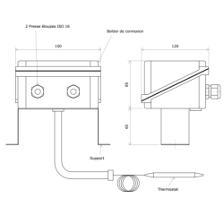 Thermostat sous boitier 9019 Vulcanic Plan