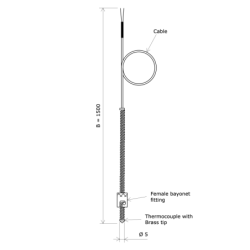 Thermocouple J avec bayonnet connection 3106501 Vulcanic Draw