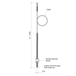 Thermocouple J avec bayonnet connection 3106521 Vulcanic Draw