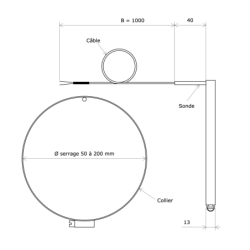 Thermocouple J sur collier de serrage 3171104 Vulcanic Plan