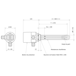 Thermoplongeur à visser M45 311720 Vulcanic Plan