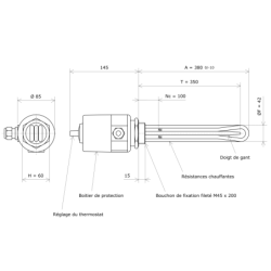 Thermoplongeur à visser M45 311636 Vulcanic Plan