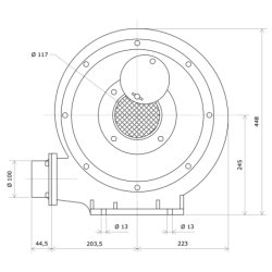 Moto-ventilateur pour générateurs d'air chaud 10747 Vulcanic Plan1