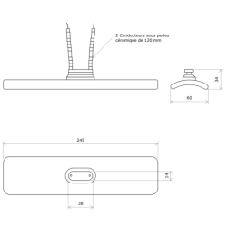 Emetteur infrarouge long céramique 602003 Vulcanic Plan