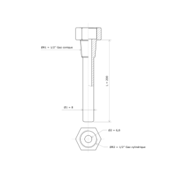 Doigts de gant Ø 8 pour sondes et thermostats 3139300 Vulcanic Plan