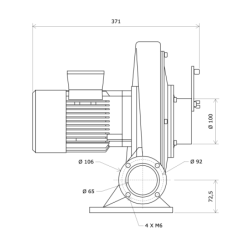 Moto-ventilateur pour générateurs d'air chaud 10746 Vulcanic Plan2