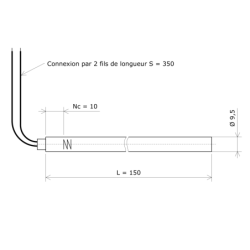 Résistance monotubulaire Vulstar basse charge Ø9,5x150 Vulcanic Plan