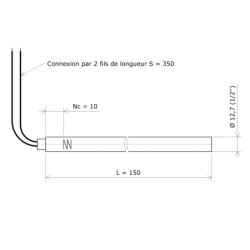 Résistance monotubulaire Vulstar moyenne charge Ø12,7x150 Vulcanic Plan