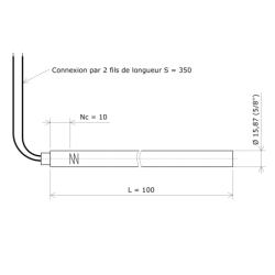 Résistance monotubulaire Vulstar moyenne charge Ø15,87x100 Vulcanic Plan