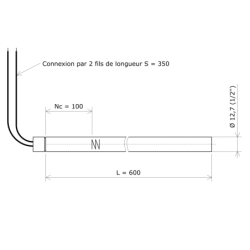 Single tube heater Ø 12,7...