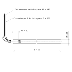 Single tube heater Ø 12,5...