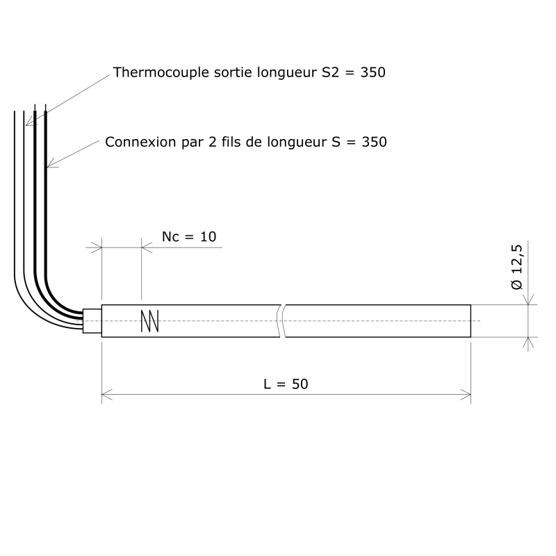 Résistance monotubulaire Vulstar haute charge Ø12,5x50 TC Vulcanic Plan Résistance monotubulaire Vulstar haute charge Ø12,5x50 TC Vulcanic Plan