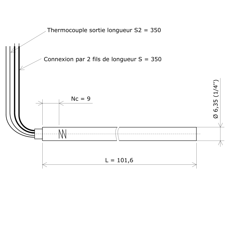 Résistance monotubulaire Vulstar haute charge Ø6,35x101 TC Vulcanic Plan Résistance monotubulaire Vulstar haute charge Ø6,35x101 TC Vulcanic Plan