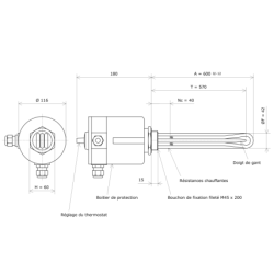 Thermoplongeur à visser M45 311814 Vulcanic Plan