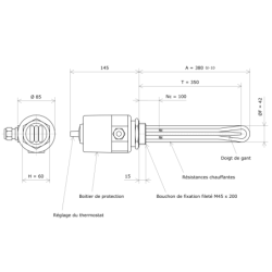 Thermoplongeur à visser M45 311617 Vulcanic Plan