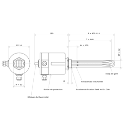 Thermoplongeur à visser M45 311818 Vulcanic Plan