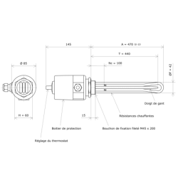 Thermoplongeur à visser M45 311635 Vulcanic Plan