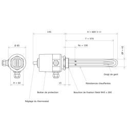 Thermoplongeur à visser M45 311639 Vulcanic Plan
