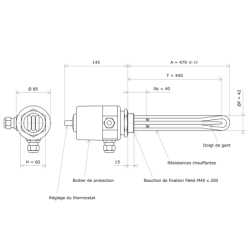 Thermoplongeur à visser M45 311630 Vulcanic Plan