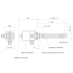 Thermoplongeur à visser M45 311631 Vulcanic Plan
