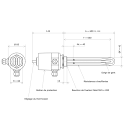 Thermoplongeur à visser M45 311632 Vulcanic Plan