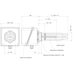 Thermoplongeur à visser M77 237731 Vulcanic Plan