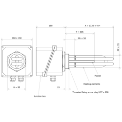 Screw plug immersion heater M77 237736 Vulcanic Draw