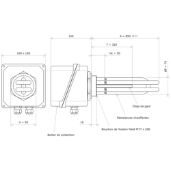 Thermoplongeur à visser M77 237854 Vulcanic Plan