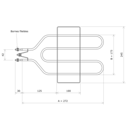 Voute et sole de four 1000W 230V 450120 Vulcanic Plan