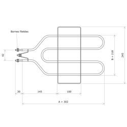 Voute et sole de four 1250W 230V 450121 Vulcanic Plan