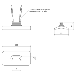 Emetteur infrarouge long céramique 602000 Vulcanic Plan