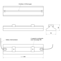 Générateur d'infrarouges courts 601422 Vulcanic Plan