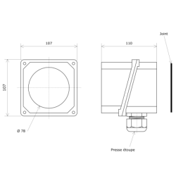 Boitier aluminium pour thermoplongeur à visser M77 962201 Vulcanic Vue3