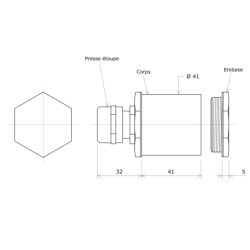 Capot de connexion pour résistance monotubulaire 962501 Vulcanic Plan1