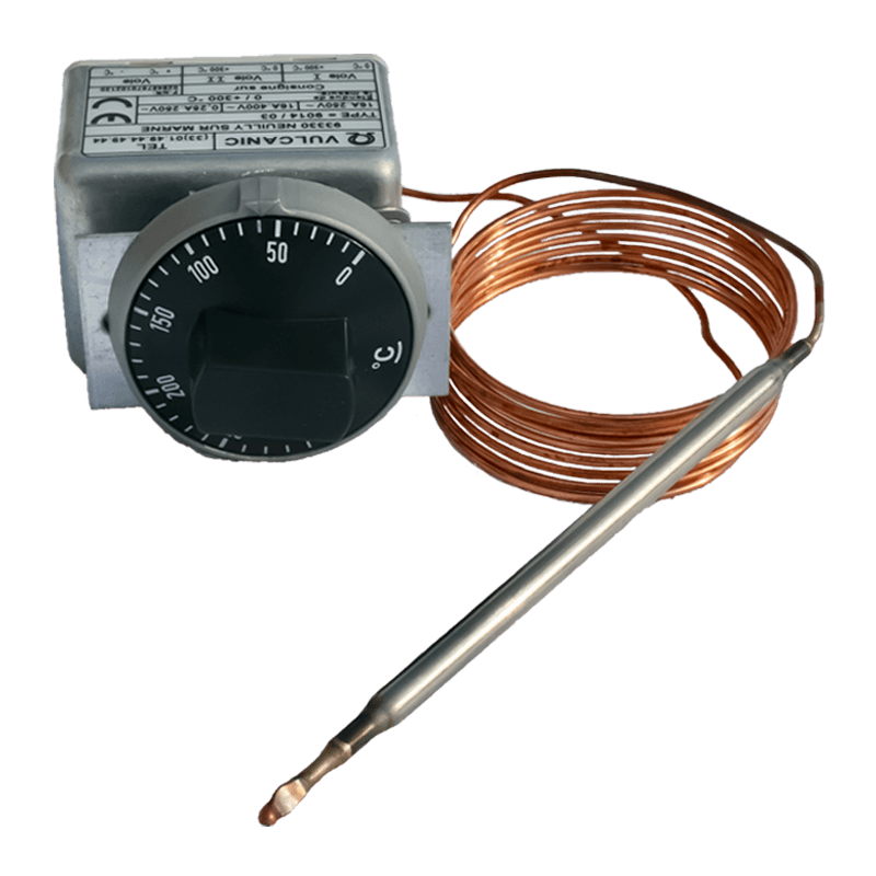 Vulcanic Thermostat Without Fitting 2 contacts range 0 to 300°C 9014.03 View1