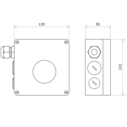 Vulcanic IP65 Ambient Air Thermostat Draw