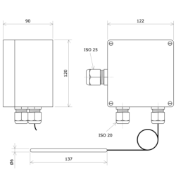 ATEX and IECEx Contact thermostat 602303 Vulcanic Draw