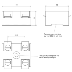 Bornier céramique pour émetteur d'infrarouges 602040 Vulcanic Plan