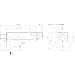 Réchauffeur de liquide DN80 1 corps calorifugé Vulcanic PlanLN900B0