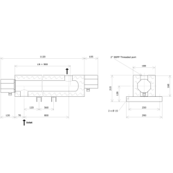 ND80 single vessel insulated liquid circulation heater Vulcanic DrawLN900B0