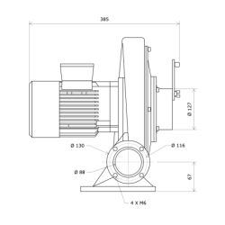 Moto-ventilateur pour générateurs d'air chaud 10747 Vulcanic Plan2