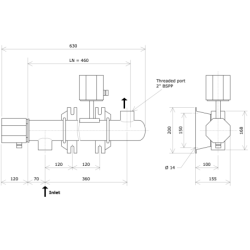 Air and nitrogen circulation heater Vulcanic DrawLN460