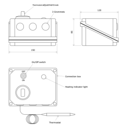 Thermostat sous boitier 9014 Vulcanic Plan