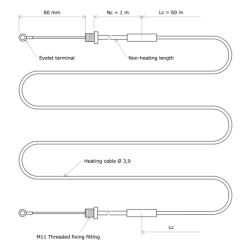 Insulated mineral heating cables 2610702 Vulcanic Draw