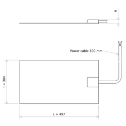 Rectangular silicone heating panels 304x497 Vulcanic Draw