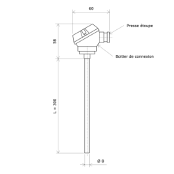 Thermocouple J with head 3106702 Vulcanic Draw